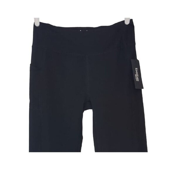 Bebe Sport Women's Black Yoga Pants L, of cotton and spandex, wide leg, NWT - Picture 4 of 10